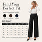 Women's Casual High-Waisted Wide-Leg Pants