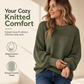 🌸Hot Sale 50% OFF💖Women's Solid Color Knit Pullover Sweater