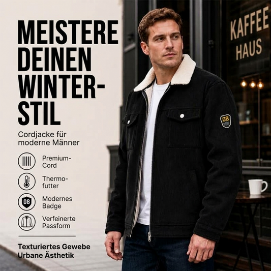 Warm corduroy jacket for men in winter