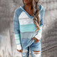 🌸Hot Sale 50% OFF💖Women's Color Block Hollow-Out Knit Hoodie