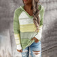 🌸Hot Sale 50% OFF💖Women's Color Block Hollow-Out Knit Hoodie