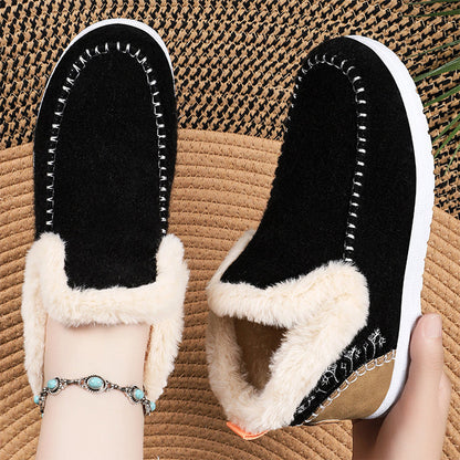 ❄️👢 Women's Winter Ankle Boots: Non-slip, Warm Faux Fur Lining, All-Day Comfort