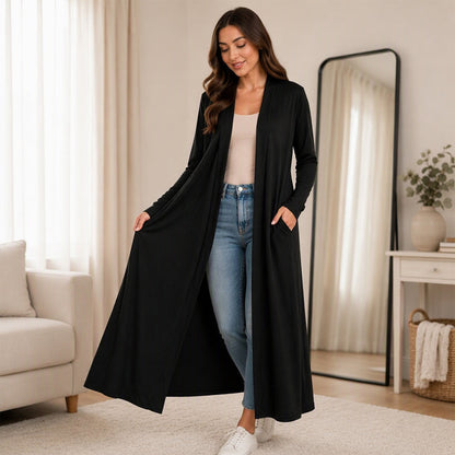 ⏰ Seasonal changeover sale: 50% off – quality at half the price! ✨Women's Open Front Maxi Long Cardigan
