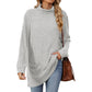Women’s Loose-Fit Mock Neck Long-Sleeve T-Shirt