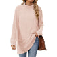 Women’s Loose-Fit Mock Neck Long-Sleeve T-Shirt