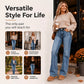 Finally, Jeans That Don't Make You Choose Between Style and Comfort — Women's Stretchy High-Waisted Jeans with a Flattering Rise and Easy Everyday Appeal