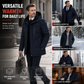 Men's Mid-Length Winter Padded Thickened Business Casual Cotton Coat for Middle-Aged Men