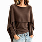 🌸Hot Sale 50% OFF💖Women's Chic Mock 2-Piece Draped Shawl Top