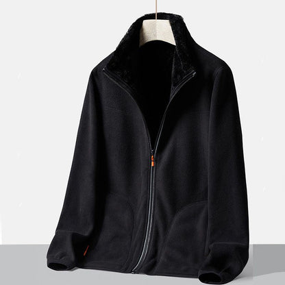 Faux Fleece Lined Casual Versatile Warm Jacket for Women