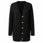 🌸LAST DAY 50% OFF🌸Women's Long Single Breasted Knitted Cardigan Sweater Casual Outerwear Coat for Autumn and Winter