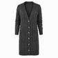 🌸LAST DAY 50% OFF🌸Women's Long Single Breasted Knitted Cardigan Sweater Casual Outerwear Coat for Autumn and Winter