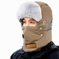 Windproof Winter Thermal Trapper Hat with Integrated Face Mask