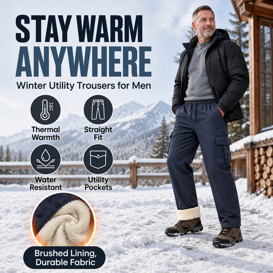 Hot Sale 50% OFF🔥Men's Warm Plush-Lined Cargo Pants