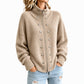 🌸Hot Sale 50% OFF💖Women's Stand Collar Double-Breasted Knit Cardigan