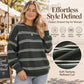 🌸Hot Sale 50% OFF💖Women's Casual Crewneck Striped Top