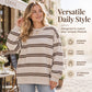 🌸Hot Sale 50% OFF💖Women's Casual Crewneck Striped Top