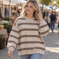 🌸Hot Sale 50% OFF💖Women's Casual Crewneck Striped Top