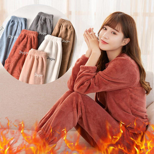 🌸Hot Sale 50% OFF💖Women’s Loose Warm Coral Plush Pajamas Set