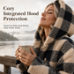 ✨ Retro & Warm 🍂 Women's Long Sleeve Plaid Faux Shearling Hooded Coat – Loose Casual Winter Outerwear 🧥 Short Facebook Headline