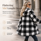 ✨ Retro & Warm 🍂 Women's Long Sleeve Plaid Faux Shearling Hooded Coat – Loose Casual Winter Outerwear 🧥 Short Facebook Headline