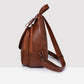Women's Braided Clamshell Leather Backpack Convertible Crossbody Bag - Gift Choice