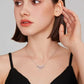 Sparkling Pearl & Teardrop Zircon Pendant Necklace